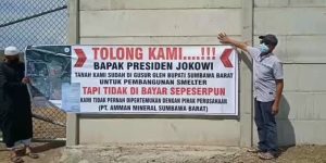 Lahan belum dibayar, warga protes pembangunan smelter PT AMNT