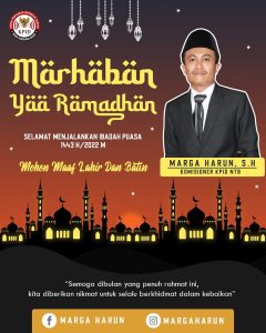 Marga Harun mengucapkan marhaban ya ramadhan 1443 H