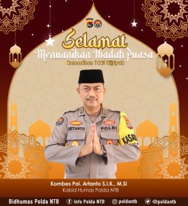 Kabid Humas Polda NTB mengucapkan marhaban ya ramadhan 1443 H
