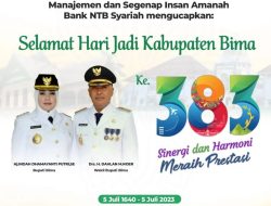 BANK NTB SYARIAH MENGUCAPKAN SELAMAT HUT BIMA KE-383