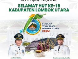 BANK NTB SYARIAH MENGUCAPKAN SELAMAT HUT KE-15 KABUPATEN LOMBOK UTARA