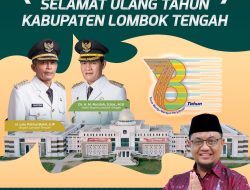 Direktur Poltekpar Lombok Mengucapkan Selamat HUT Loteng ke-78