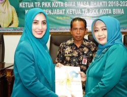 Dewi Wahyuni Mohammad Rum Resmi Jabat Ketua TP PKK Kota Bima