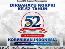Bank NTB Syariah Mengucapkan HUT Korpri ke-52