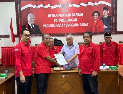 Ruslan Turmudzi Resmi Diusung PDIP Maju di Pilbup Loteng