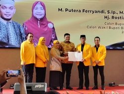 Dae Yandi-Rostiati Dahlan Resmi Terima B1KWK dari Partai Golkar, 11 Parpol Sudah Dikantongi