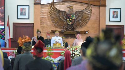 PJ Gubernur NTB Hassanudin menghadiri rapat paripurna DPRD NTB, Senin 16 Desember 2024. (Man)