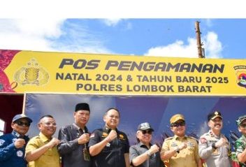 PJ Gubernur NTB Hassanudin bersama TNI Polri, Forkompinda NTB memantau persiapan Natal dan tahun baru di sejumlah titik di kota Mataram, Selasa 24 Desember 2024. (Man)