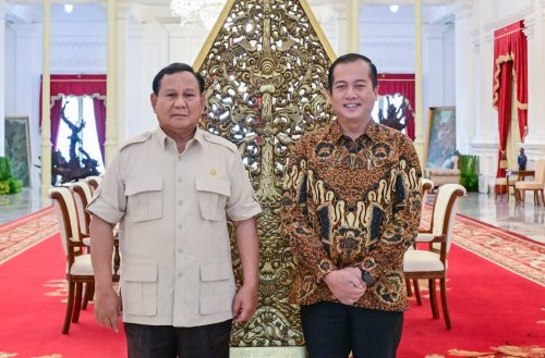 Gubernur NTB terpilih Lalu Muhamad Iqbal usai bertemu Presiden Prabowo Subianto di Istana Negara, Sabtu (14/12).
