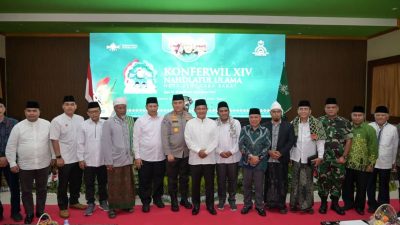 Pj Gubernur NTB Hassanudin menghadiri Konferwil XIV NU NTB yang diadakan di Pondok Pesantren Qomarul Huda Bagu Lombok Tengah, Sabtu 18 Januari 2025. (Man)