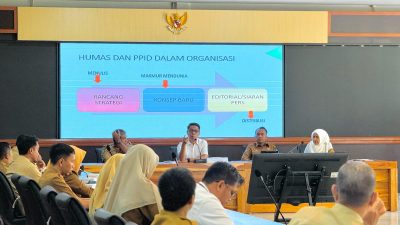 Praktisi Kebijakan Publik Adhar Hakim saat memberikan motivasi kepada seluruh PPID Pemprov NTB. (Iba)