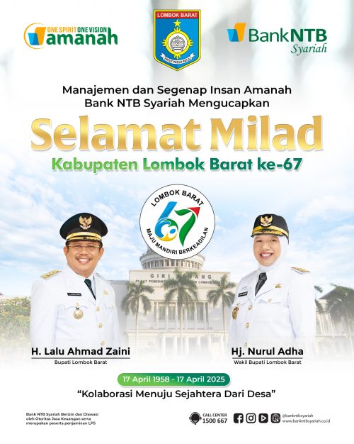 Bank NTB Syariah - HUT Kabupaten Lombok Barat ke-67. (Iba/ADV)