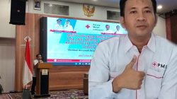 Plt Ketua PMI Lombok Barat Fahrul Mustofa membuka Muskab di Hotel Lombok Plaza Mataram, Kamis 22 Mei 2025. (Iba/Ist)