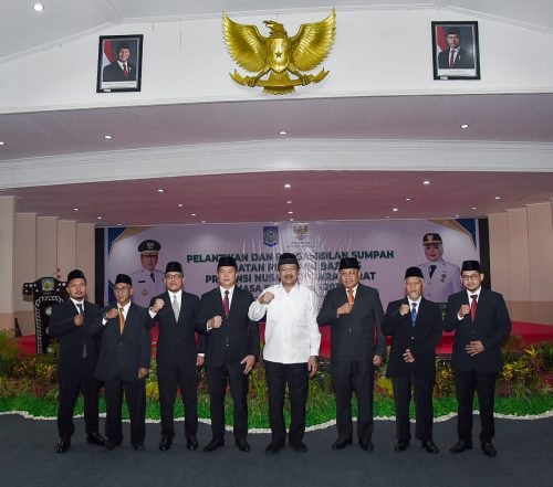 5 Komisioner Badan Amil Zakat Nasional (BAZNAS) NTB resmi dilantik Gubernur NTB Lalu Muhamad Iqbal, Selasa 3 Juni 2025. (Iba)
