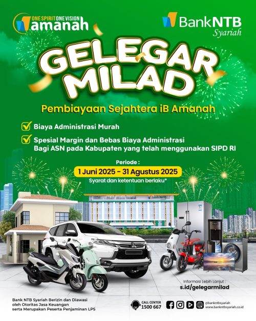 Flayer Gebyar Milad Bank NTB Syariah. (Iba)