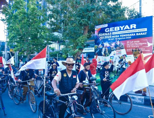 Gebyar Fornas VIII 2025 yang digelar Diskominfotik NTB beberapa waktu lalu. Pembukaan Fornas bakal dibuka 26 Juli 2025 di halaman Kantor Gubernur NTB. (Iba/Ist)