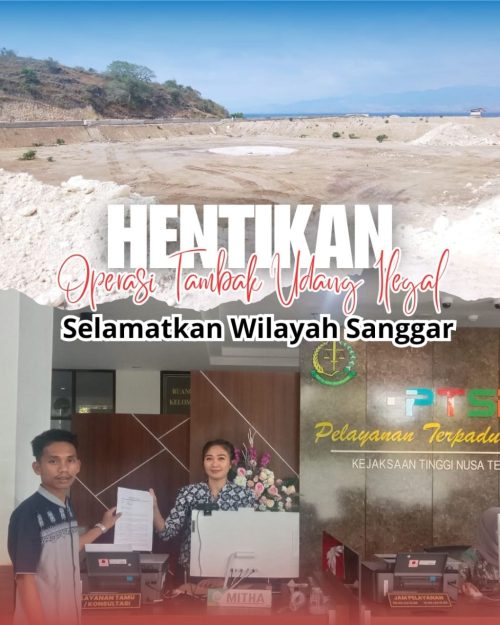 Seorang aktivis lingkungan, Sudirman, melaporkan dugaan tambak ilegal di Kecamatan Sanggar Kabupaten Bima ke Kejati NTB, Senin 28 Juli 2025. (Iba)