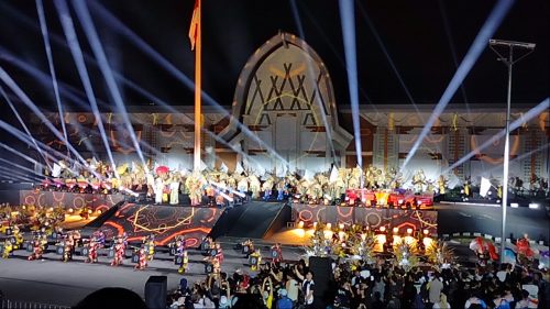 Suasana opening ceremony FORNAS VIII NTB yang digelar, Sabtu 26 Juli 2025 di halaman kantor Gubernur NTB. (Iba)