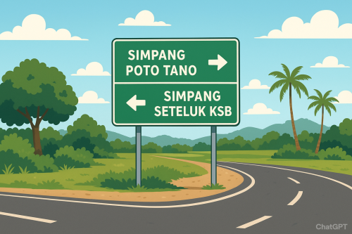 Gambar ilustrasi Simpang Tano - Simpang Seteluk Kabupaten Sumbawa barat. (Iba)