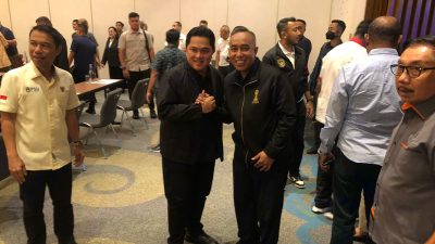 Ketua KONI NTB yang juga anggota DPR RI bersama Menteri Pemuda dan Olahraga (Menpora) Erick Thohir. (Iba)