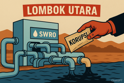 Gambar ilustrasi dugaan korupsi SWRO di PDAM Kabupaten Lombok Utara. (Iba/Ist)