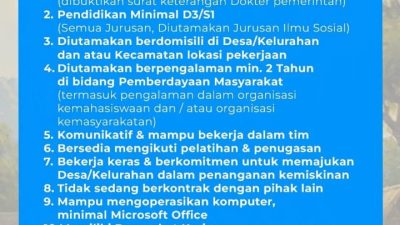 Flayer open rekrutmen Desa Berdaya Provinsi NTB. (Iba)