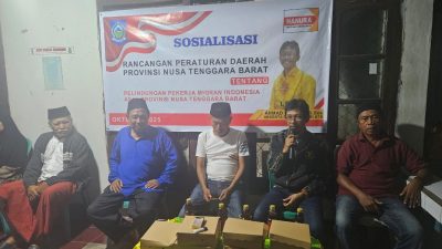 Anggota DPRD Provinsi Nusa Tenggara Barat (NTB) Ahmad Dahlan melaksanakan kegiatan Sosialisasi Rancangan Peraturan Daerah (Raperda) tentang Perlindungan Pekerja Migran Indonesia (PMI) pada Selasa, 28 Oktober 2025. (Iba)