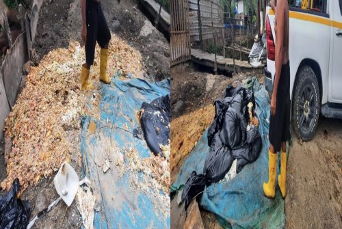 Limbah organik dibuang sembarang oleh pelaku usaha di sekitar lingkar tambang PT AMNT di Kabupaten Sumbawa Barat. (Iba/Ist)