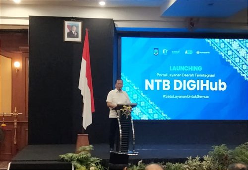 Gubernur NTB Lalu Muhamad Iqbal resmi meluncurkan portal NTB DIGIHub, sebuah platform digital yang mengintegrasikan berbagai layanan publik dan pemerintahan dalam satu pintu akses. (Iba/Ist)