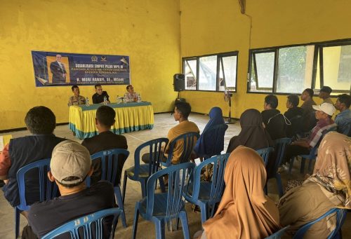 Mori Hanafi menggelar sosialisasi 4 pilar di Kota Bima. (Iba)