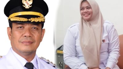 Bupati Dompu Bambang Firdaus dan Nadira Ramayanti diduga selingkuhannya yang masih istri orang. (Iba/Istimewa)