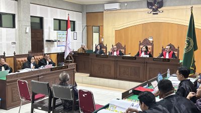 Suasana sidang kasus 'dana siluman' DPRD NTB di Pengadilan Tipikor Mataram. (Iba)