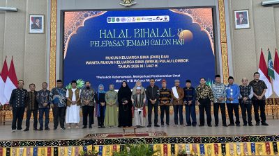 Wakil Gubernur NTB Indah Dhamayanti Putri bersama puluhan tokoh Bima di Pulau Lombok di acara halal bihalal RKBPL, Minggu 19 April 2026. (Iba)