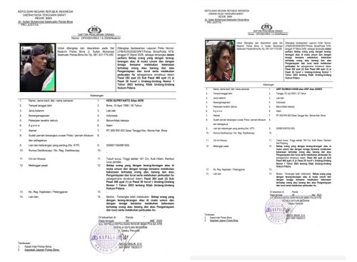 Dua DPO penganiyaan warga Nata yang dikeluarkan Polres Bima tertanggal 6 Mei 2026. (Iba)