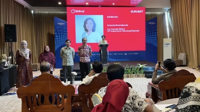 Seminar GuruBot Awareness Lombok yang diikuti guru untuk mendongkrak literasi dan numerasi di NTB, di Ballroom Aston Inn Mataram, Rabu 20 Mei 2026. (Iba)