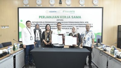 PT Bank NTB Syariah kembali menunjukkan komitmennya dalam mendukung pembangunan daerah dan peningkatan kesejahteraan masyarakat melalui penandatanganan Perjanjian Kerja Sama (PKS) dengan Kementerian Perumahan dan Kawasan Permukiman Republik Indonesia.