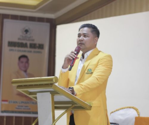 Efan Limantika terpilih secara aklamasi sebagai Ketua DPD Golkar Dompu. (Iba)