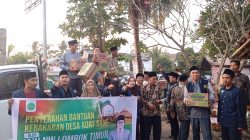 IAI Hamzanwadi Lombok Timur Salurkan Bantuan untuk Korban Kebakaran Desa Adat Sade