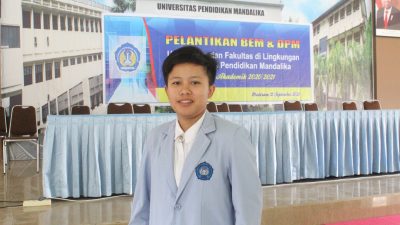 Ketua Himpunan Mahasiswa Program Studi (HMPS) Magister Pendidikan Kepelatihan Olahraga (PKO) Universitas Pendidikan Mandalika (UNDIKMA), Ainun Samidah. (Iba)