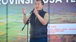 Gubernur NTB Lalu Muhamad Iqbal dalam Workshop Manajemen Risiko Pemerintah Provinsi NTB di Sembalun, Lombok Timur, Sabtu (8/8).