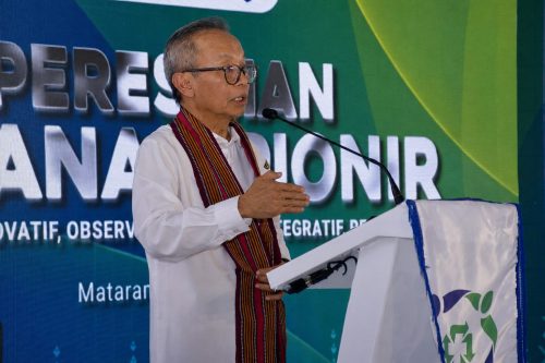 Pemerintah Provinsi Nusa Tenggara Barat melalui Sekretaris Daerah Provinsi NTB Abul Chair, Ak. menyampaikan apresiasi dan terima kasih atas diluncurkannya Layanan PIONIR (Proaktif, Inovatif, Observatif, Nyaman, Integratif, Responsif) BPJS Kesehatan Cabang Mataram. (Iba)