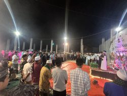 Suasana Maulid Nasi Muhammad SAW di Masjid Nurul Madinah Perumahan Royal Madinah Desa Kuranji Dalang Labuapi Lombok Barat. (Iba)