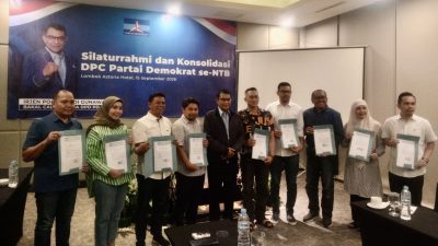 10 DPC Partai Demokrat NTB kompak dukung mantan Kapolda NTB pimpin Partai Demokrat. (Iba)