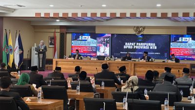 Suasana rapat paripurna DPRD NTB, Jumat 18 September 2026. (Iba)