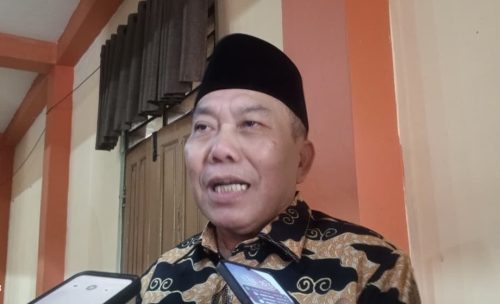 Muazzim Akbar usai menggelar sosialisasi di SMK Negeri 3 Mataram. (Iba)