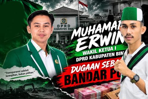 Wakil Ketua DPRD Bima Muhammad Erwin dan Ketua Umum HMI MPO Cabang Bima. (Iba)