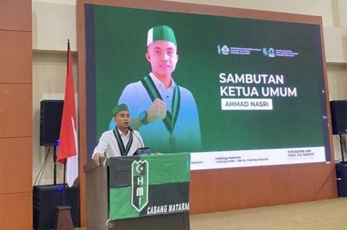 Ketua Umum HMI Cabang Mataram Ahmad Nasri. (Iba/Ist)